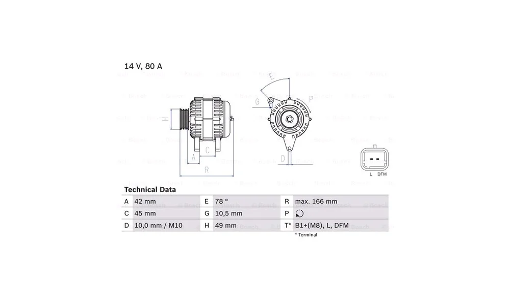Dynamo – 0 986 049 560 – (BOSCH) v:3589205
