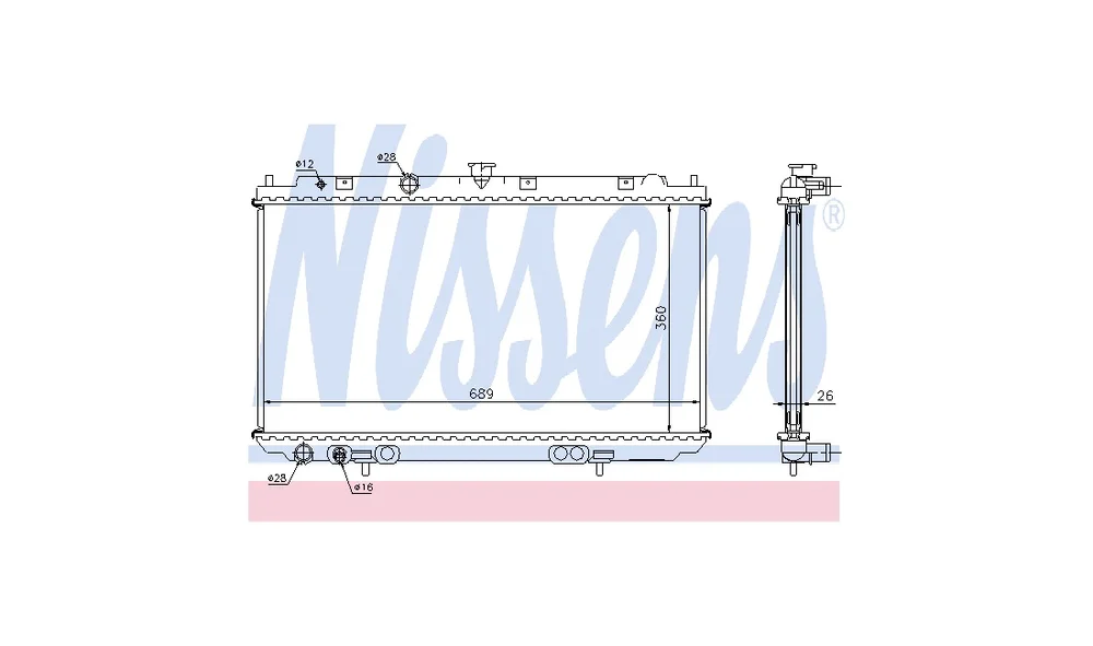 Radiator, Motorkjøling 67348A ** FIRST F v:8404200