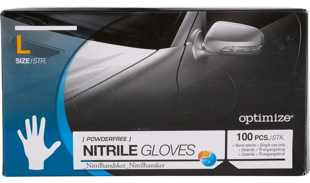 Nitrilhansker pudderfri str L 100 stk v:6736457