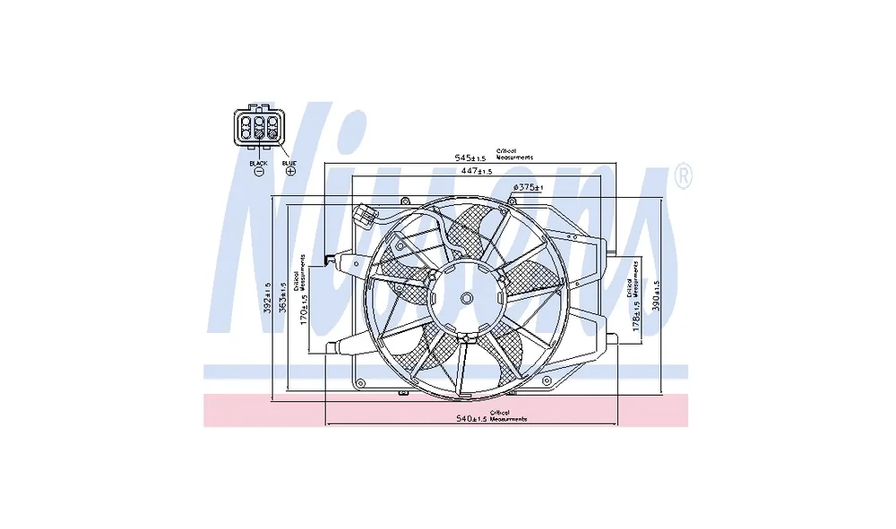 Kjølevifte, Motor - 85217 - (Nissens) v:6020539