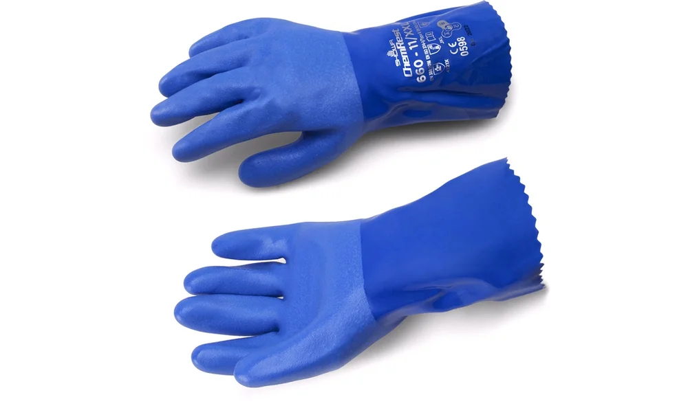 Kjemisk bestandige hansker PVC STR 11 v:6822425
