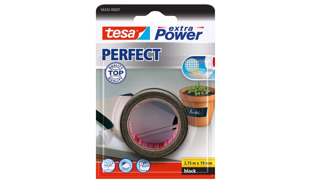Tesa Extra Power Perfect, sort v:8200110