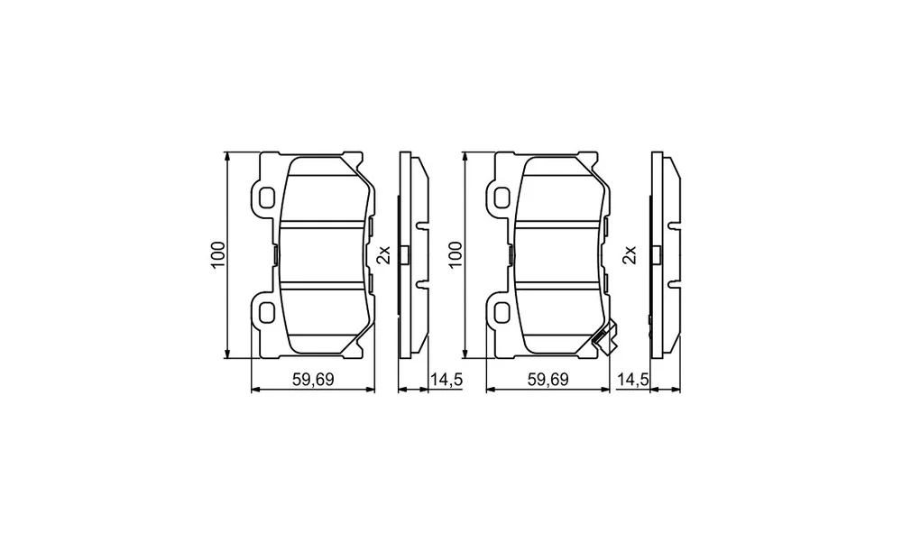 Bremsekloss Sett 0 986 494 863 (BOSCH) v:5649172
