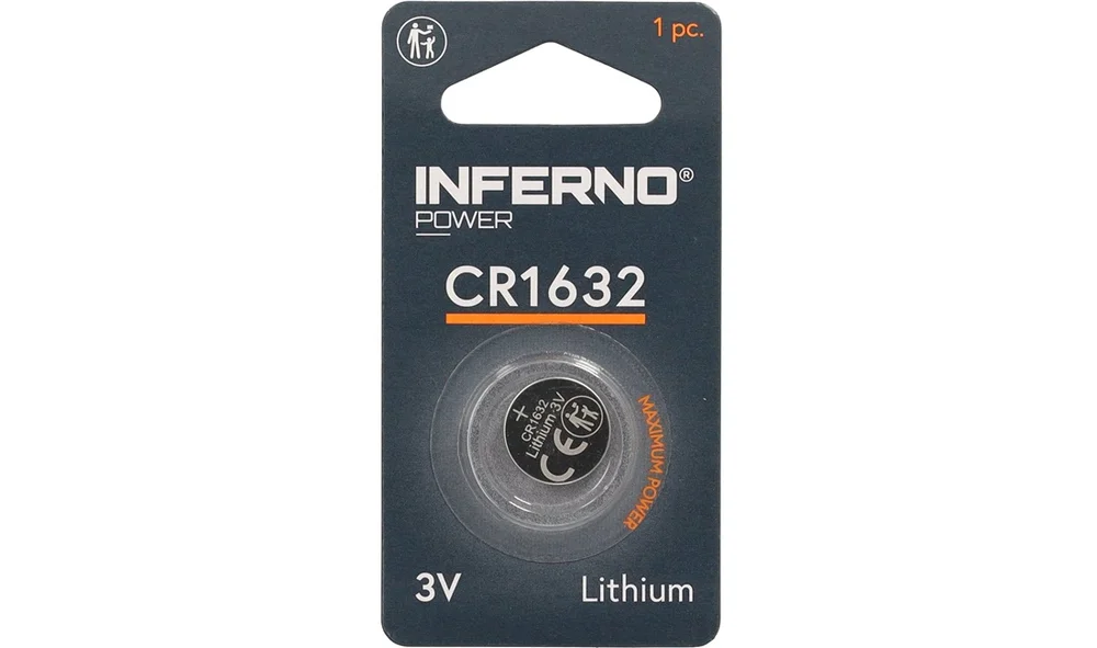 Lithium knappcellebatteri CR1632 v:6491021