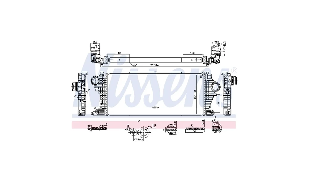 Intercooler – 961534 – (Nissens) v:4247532
