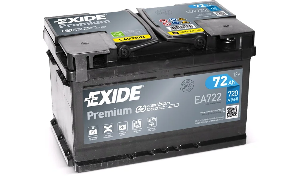 Batteri – EA722 – PREMIUM * – (Exide) v:8683012 Batteri – EA722 – PREMIUM * – (Exide) v:8683012