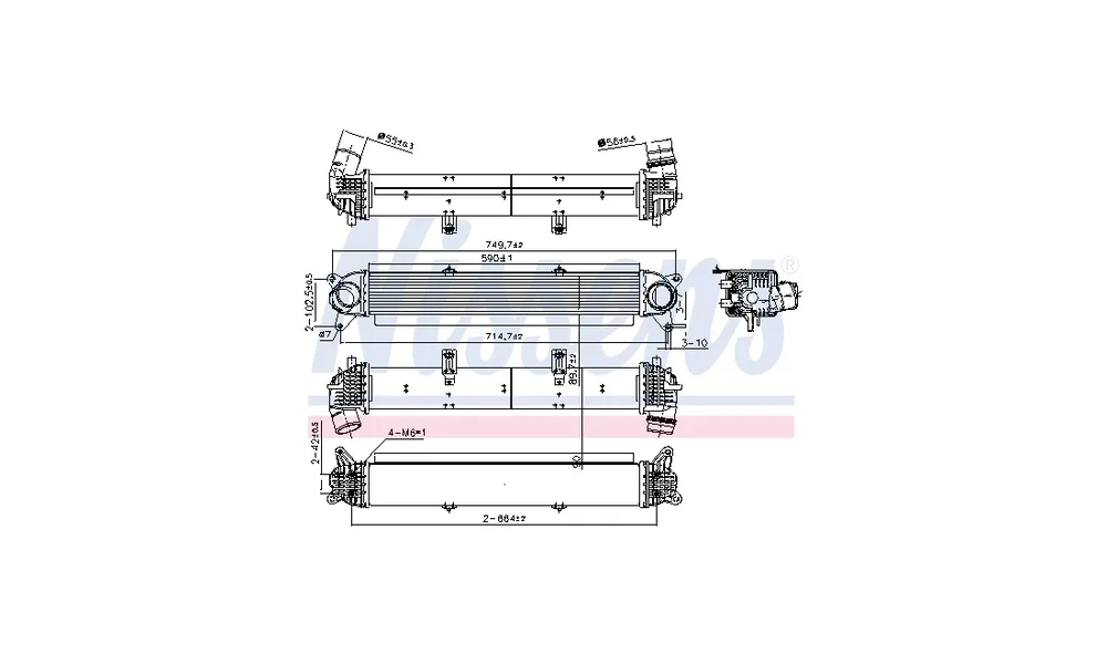 Intercooler – 961414 – (Nissens) v:4004275