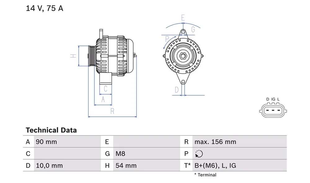 Dynamo – 0 986 081 950 – (BOSCH) v:3219828