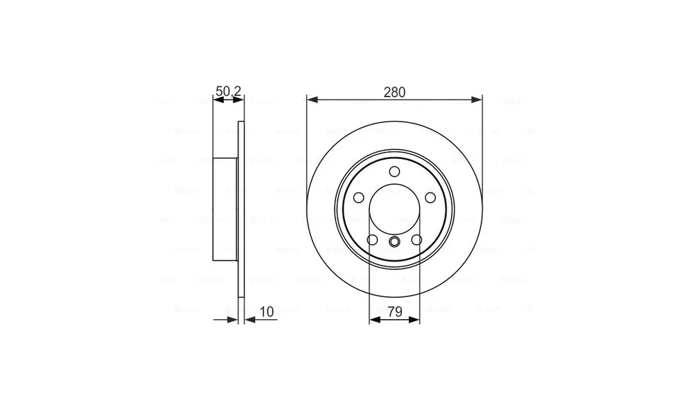 Bremseskive - 0 986 479 728 - (BOSCH) v:4900255