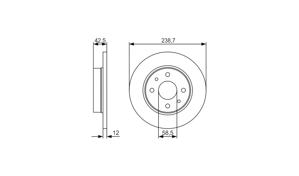 Bremseskive - 0 986 479 R61 - (BOSCH) v:8214082