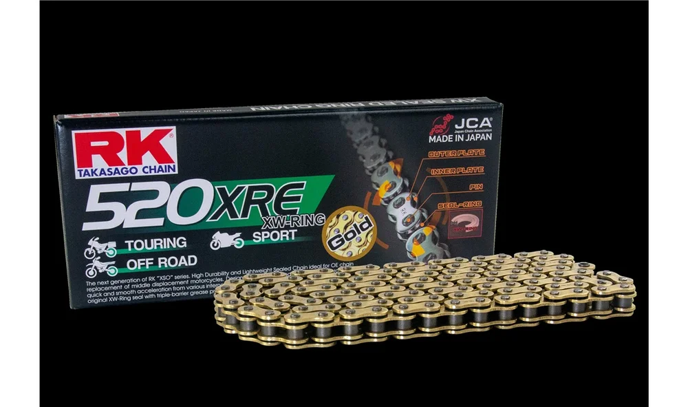 Kjede RK GB520XRE Gull XW-ring 120 ledd v:7419490