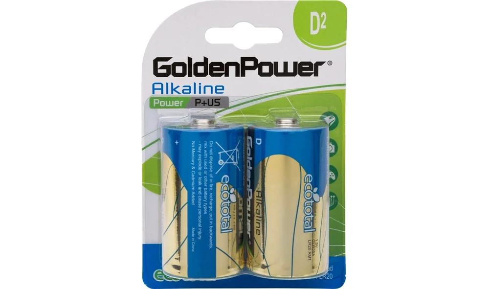 Alkaline batteri D LR20 2-pakk v:6667484