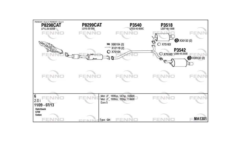 Avgassanlegg – MA1301 – (Fenno) v:9474871