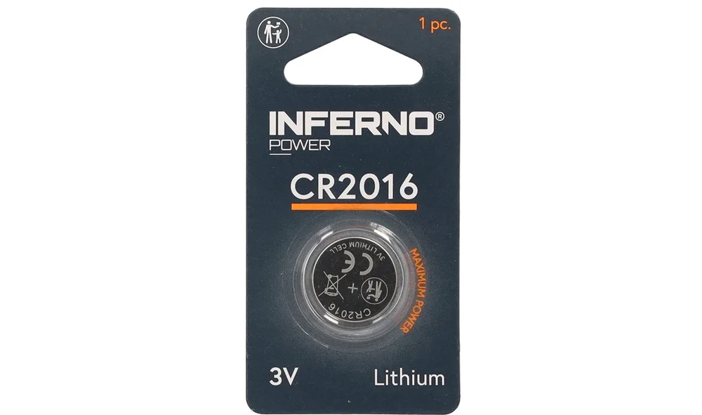 Lithium knappcellebatteri CR2016 v:2874052
