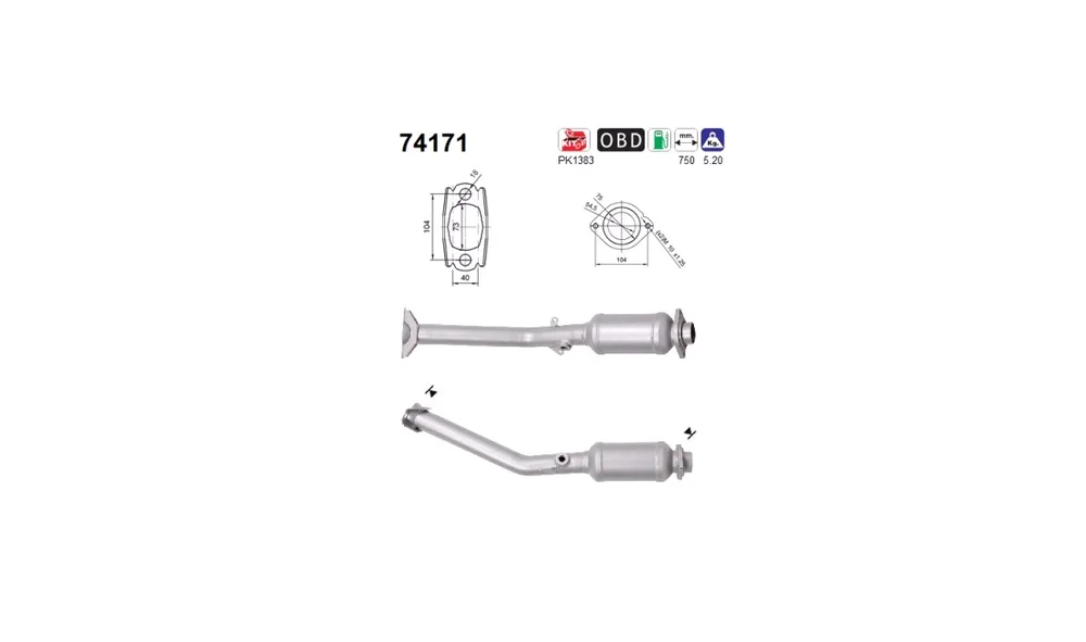 Katalysator – 74171 – (AS) v:4915490 Katalysator – 74171 – (AS) v:4915490