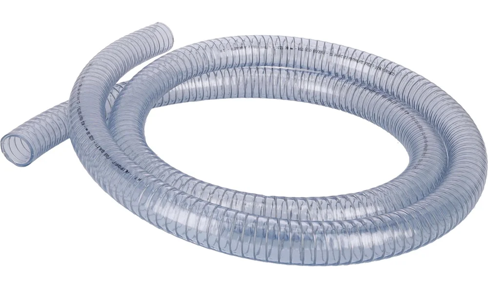 Klar slange m\/stålspiral 38mm, rulle 3m v:9207434