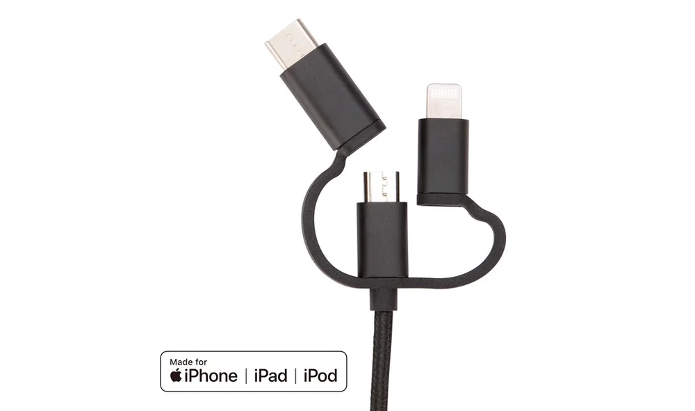 3-i-1 kabel Lightning\/Type C\/Micro-USB v:875879