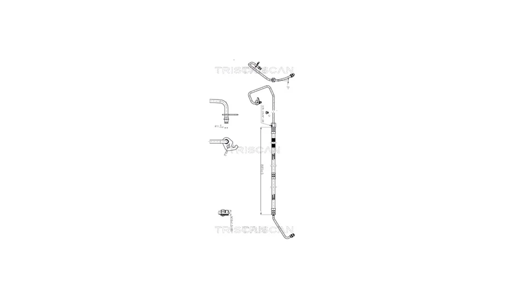 Hydraulikkslange, styring 8516 16009 (Tr v:7041247