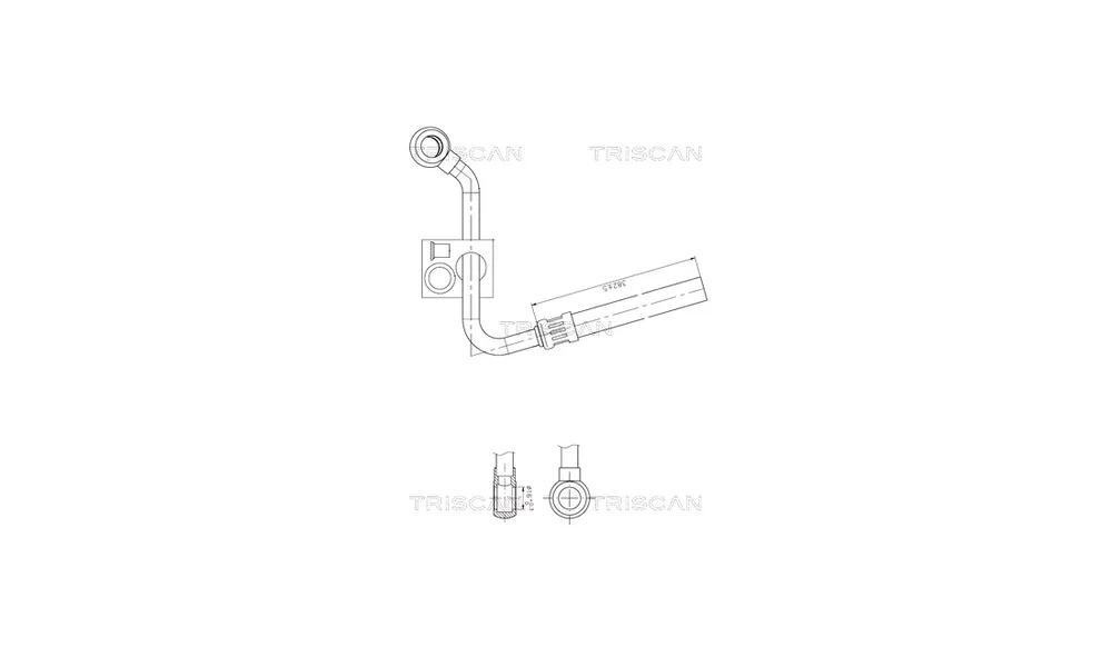 Hydraulikkslange, styring 8516 11025 (Tr v:3395623 Hydraulikkslange, styring 8516 11025 (Tr v:3395623