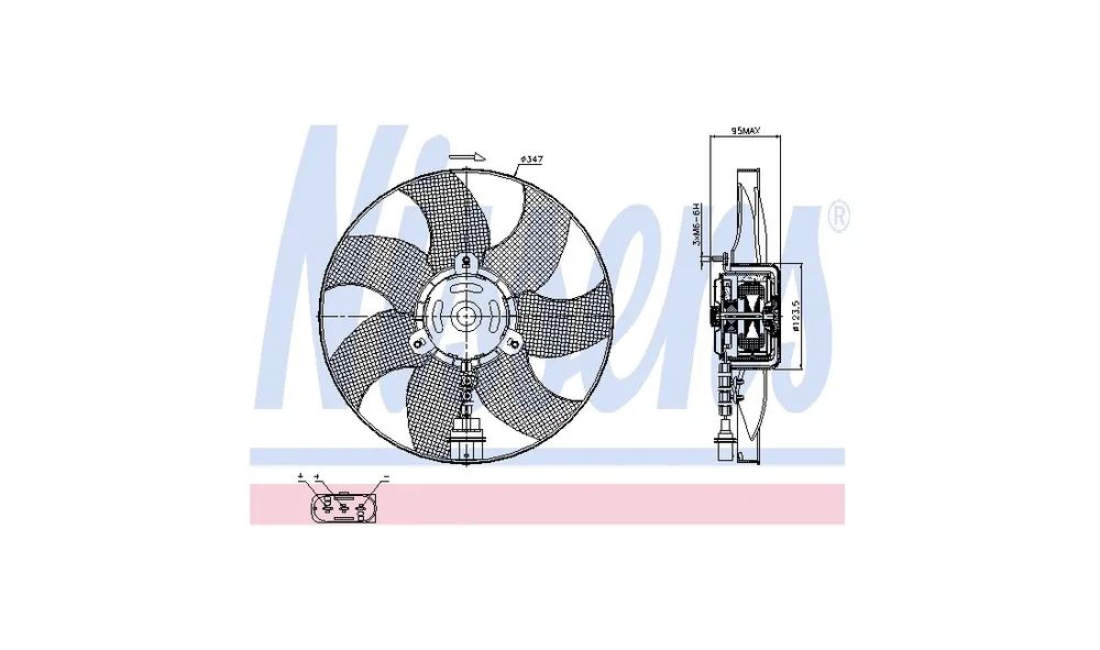 Kjølevifte, Motor - 85543 - (Nissens) v:1447693