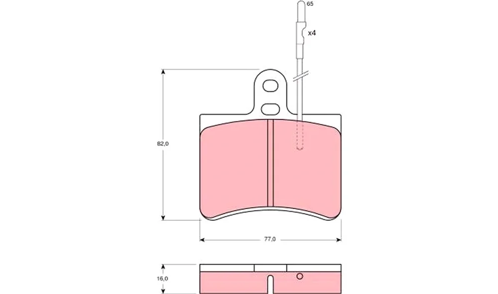 Bremsekloss Sett – GDB145 – (TRW) v:3599422