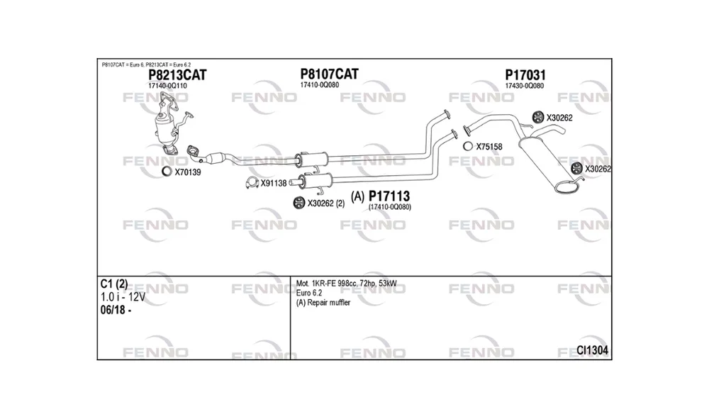 Avgassanlegg – CI1304 – (Fenno) v:1237779